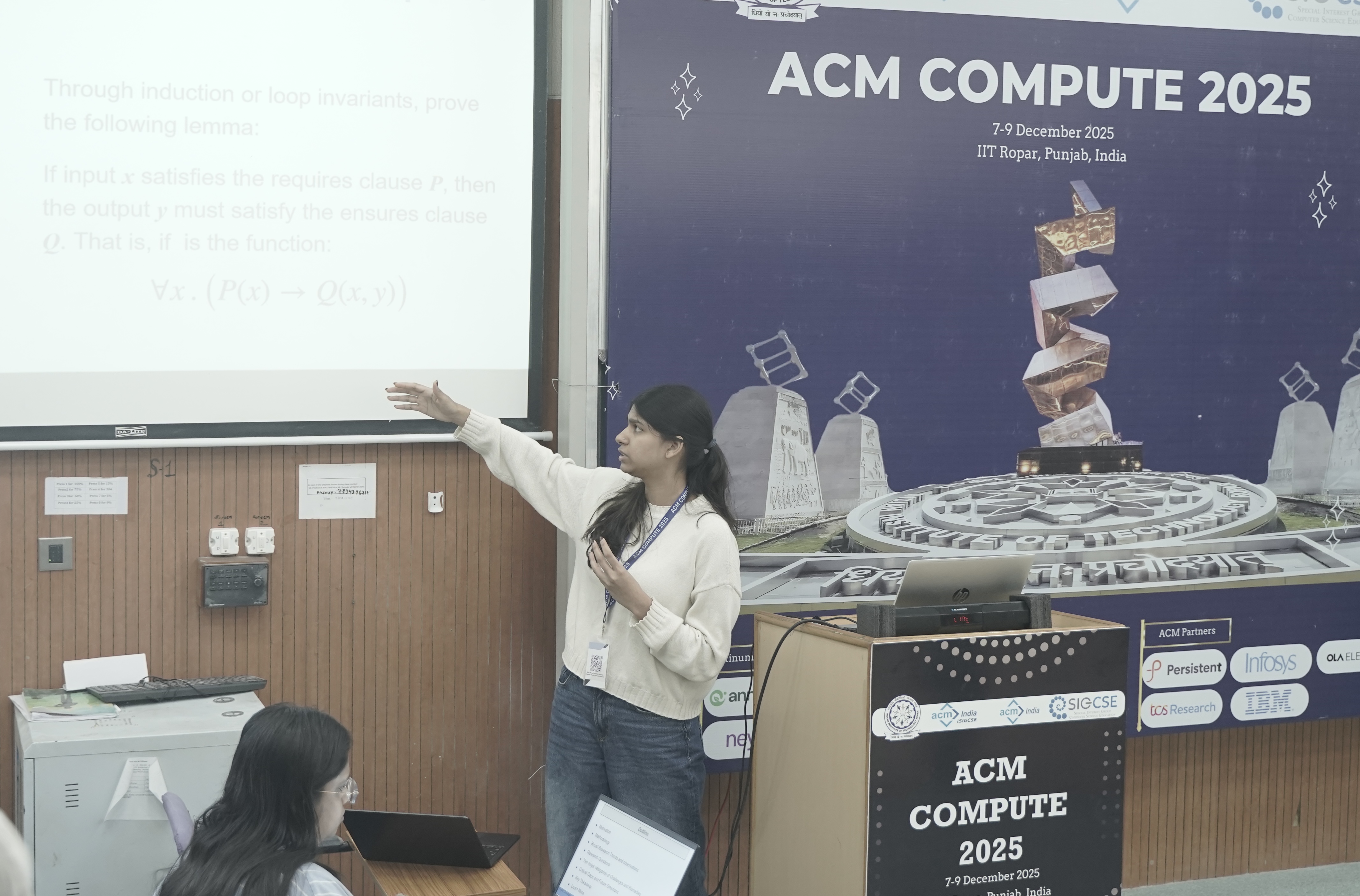 Vaani Goenka at ACM COMPUTE Conference.
